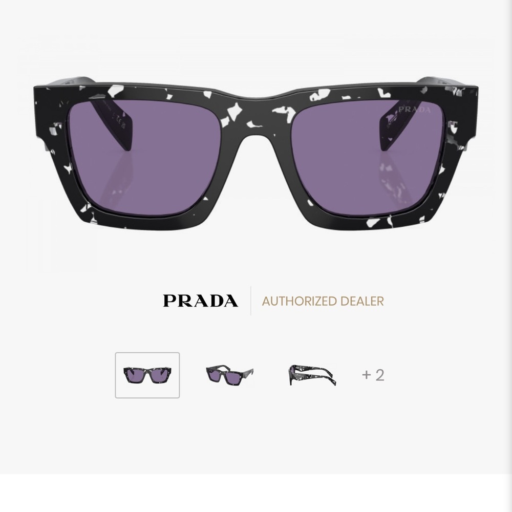 Prada Black and Purple Geometric Sunglasses